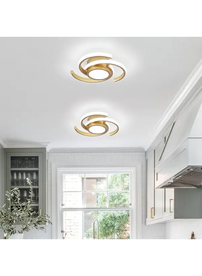 Modern LED Ceiling Light Fixture Golden Three Color Light For Living Room Kitchen - Image 4